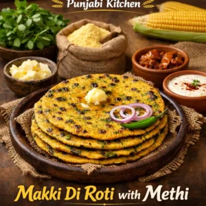 makki di roti with methi
